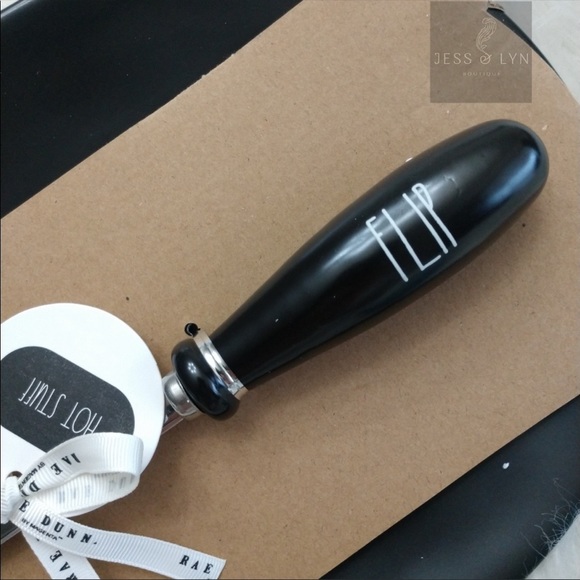 NWT Rae Dunn HOT STUFF Black Grill Tray & Spatula - Picture 3 of 3